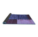 Sideview of Abstract Blue Contemporary Rug, con2854blu