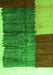 Serging Thickness of Machine Washable Abstract Green Contemporary Area Rugs, wshcon2854grn