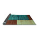 Sideview of Abstract Light Blue Contemporary Rug, con2854lblu