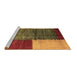 Sideview of Machine Washable Abstract Brown Contemporary Rug, wshcon2854brn