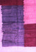 Machine Washable Abstract Purple Contemporary Area Rugs, wshcon2854pur