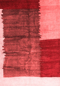 Abstract Red Contemporary Rug, con2854red