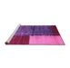 Sideview of Machine Washable Abstract Purple Contemporary Area Rugs, wshcon2854pur