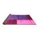 Sideview of Abstract Purple Contemporary Rug, con2854pur