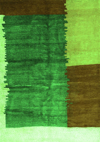 Abstract Green Contemporary Rug, con2854grn