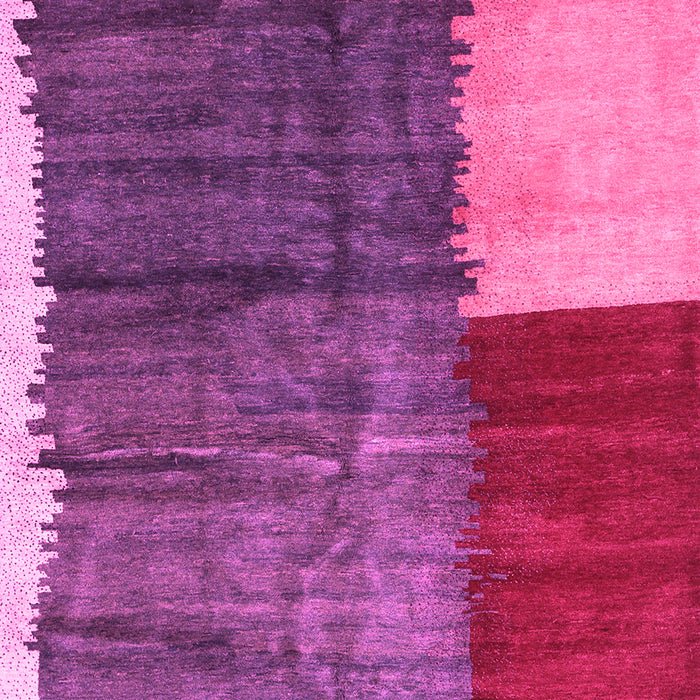 Machine Washable Abstract Pink Contemporary Rug, wshcon2854pnk
