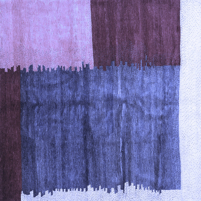Square Machine Washable Abstract Blue Contemporary Rug, wshcon2854blu