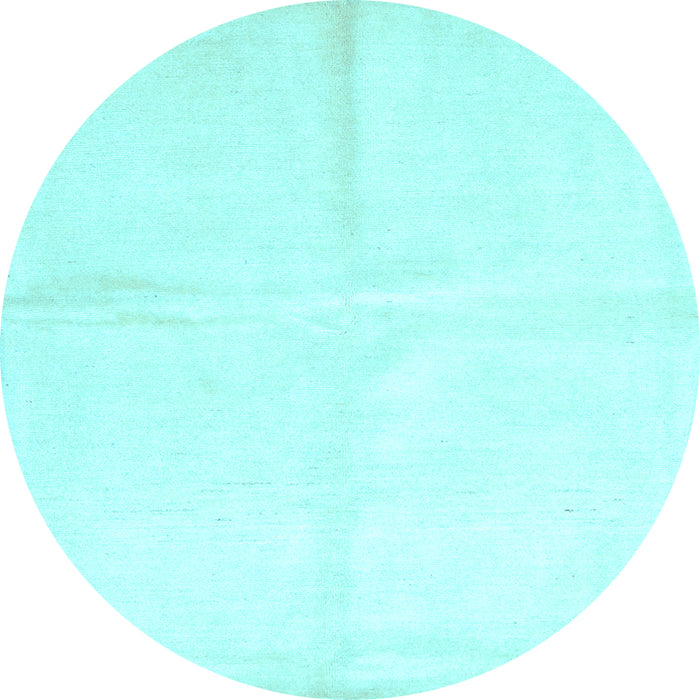 Round Solid Light Blue Modern Rug, con2855lblu