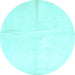 Round Solid Light Blue Modern Rug, con2855lblu