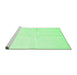 Sideview of Machine Washable Solid Emerald Green Modern Area Rugs, wshcon2855emgrn