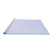 Sideview of Machine Washable Solid Blue Modern Rug, wshcon2855blu