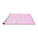 Sideview of Machine Washable Solid Pink Modern Rug, wshcon2855pnk