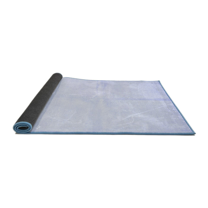 Sideview of Solid Blue Modern Rug, con2855blu