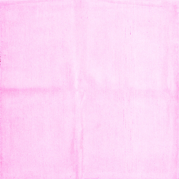 Square Machine Washable Solid Pink Modern Rug, wshcon2855pnk