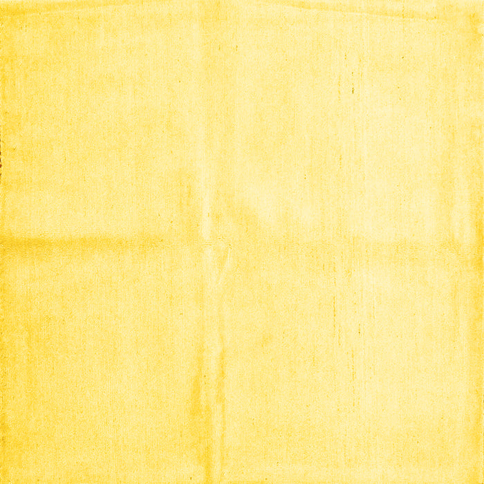 Square Solid Yellow Modern Rug, con2855yw