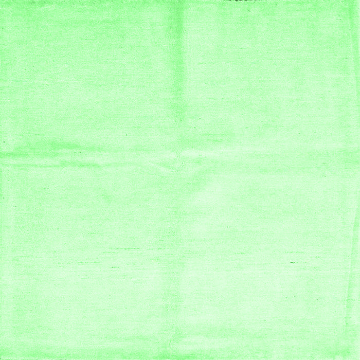 Square Machine Washable Solid Emerald Green Modern Area Rugs, wshcon2855emgrn