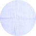 Round Solid Blue Modern Rug, con2855blu