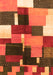 Serging Thickness of Machine Washable Abstract Orange Contemporary Area Rugs, wshcon2856org