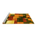 Sideview of Machine Washable Abstract Yellow Contemporary Rug, wshcon2856yw