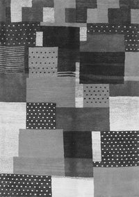 Abstract Gray Contemporary Rug, con2856gry