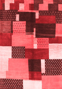 Abstract Red Contemporary Rug, con2856red