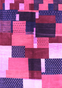 Abstract Purple Contemporary Rug, con2856pur