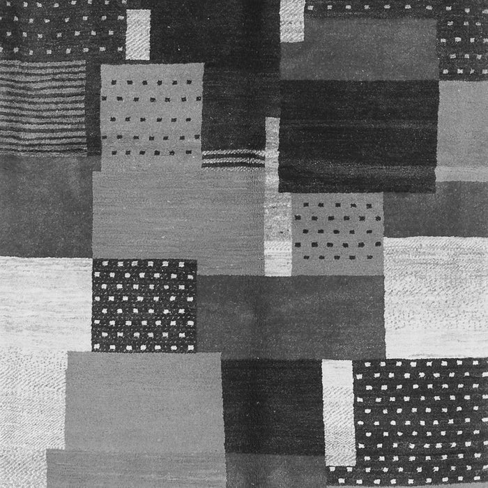 Serging Thickness of Machine Washable Abstract Gray Contemporary Rug, wshcon2856gry