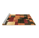 Sideview of Machine Washable Abstract Brown Contemporary Rug, wshcon2856brn