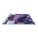 Sideview of Machine Washable Abstract Blue Contemporary Rug, wshcon2856blu