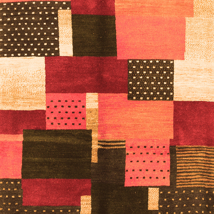 Abstract Orange Contemporary Rug, con2856org