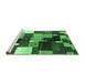 Sideview of Machine Washable Abstract Emerald Green Contemporary Area Rugs, wshcon2856emgrn