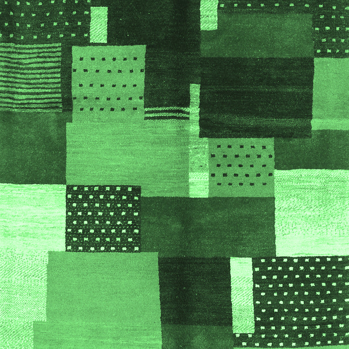 Abstract Emerald Green Contemporary Rug, con2856emgrn