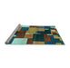 Sideview of Machine Washable Abstract Light Blue Contemporary Rug, wshcon2856lblu