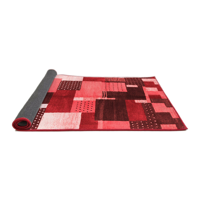 Abstract Red Contemporary Area Rugs