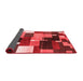 Abstract Red Contemporary Area Rugs