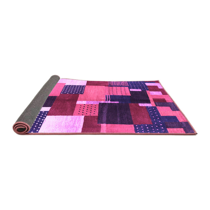 Sideview of Abstract Purple Contemporary Rug, con2856pur