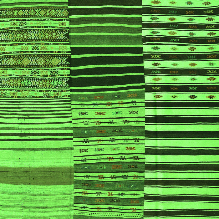 Serging Thickness of Southwestern Green Country Rug, con2857grn