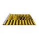 Sideview of Machine Washable Southwestern Yellow Country Rug, wshcon2857yw