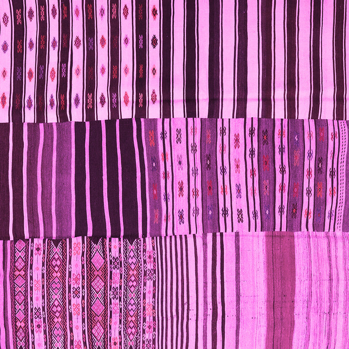 Square Machine Washable Southwestern Pink Country Rug, wshcon2857pnk