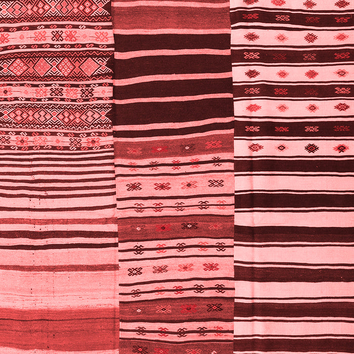 Machine Washable Southwestern Red Country Rug, wshcon2857red