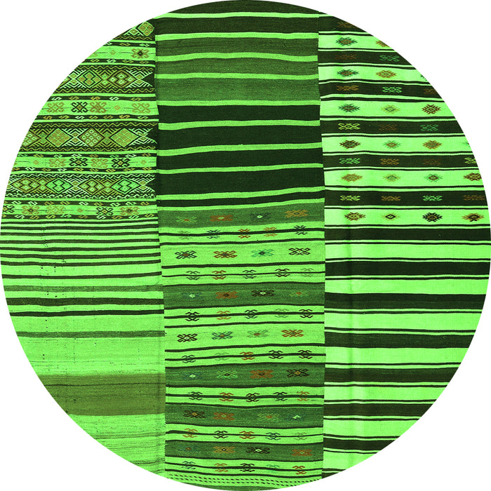 Machine Washable Southwestern Green Country Area Rugs, wshcon2857grn