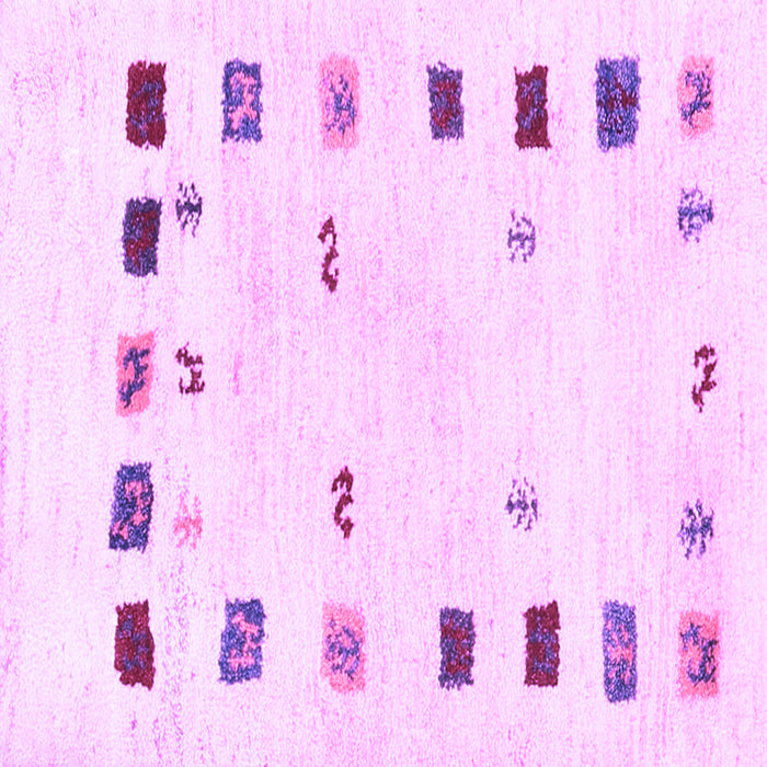 Square Machine Washable Solid Purple Modern Area Rugs, wshcon2858pur