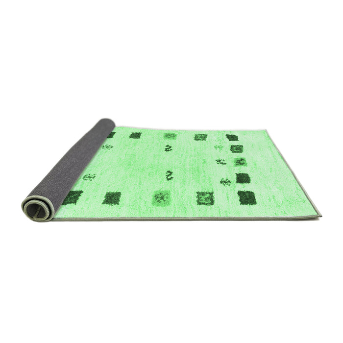 Sideview of Solid Emerald Green Modern Rug, con2858emgrn
