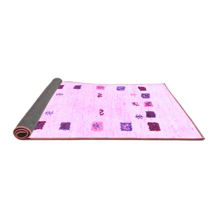 Sideview of Solid Purple Modern Rug, con2858pur