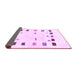 Sideview of Solid Purple Modern Rug, con2858pur