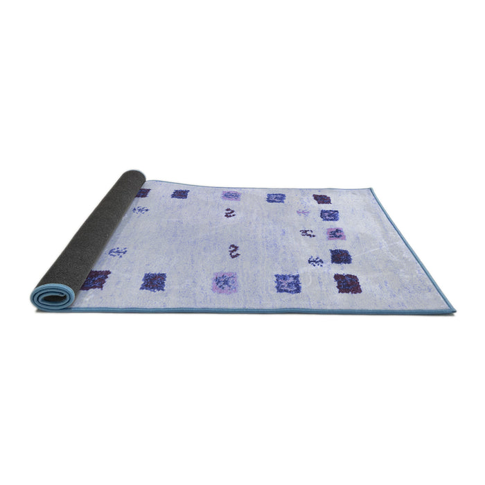 Sideview of Solid Blue Modern Rug, con2858blu