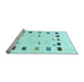 Sideview of Machine Washable Solid Light Blue Modern Rug, wshcon2858lblu