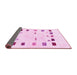 Sideview of Solid Pink Modern Rug, con2858pnk