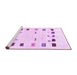 Sideview of Machine Washable Solid Purple Modern Area Rugs, wshcon2858pur