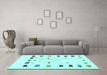 Machine Washable Solid Light Blue Modern Rug in a Living Room, wshcon2858lblu